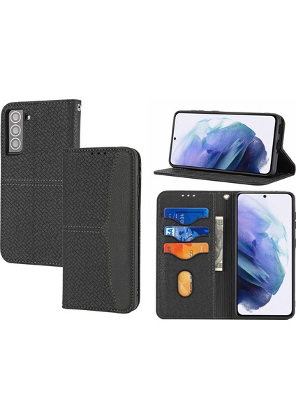 Samaung Galaxy S22 5g Için Dokuma Dokulu Telefon Pu Kılıf (Yurt Dışından)