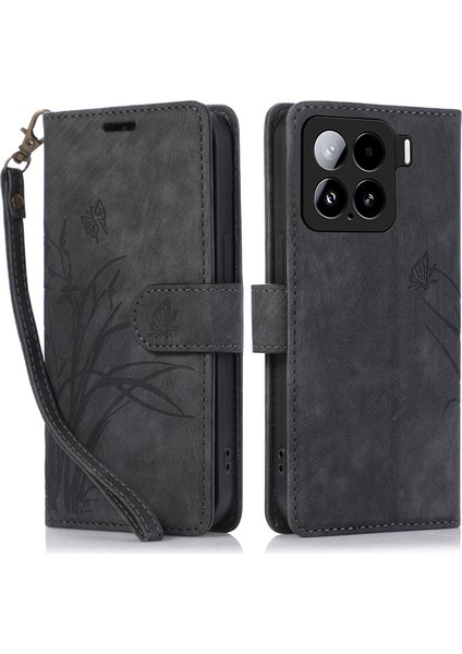 Xiaomi 15 Pro Için Orkide Deri Kılıf (Yurt Dışından)