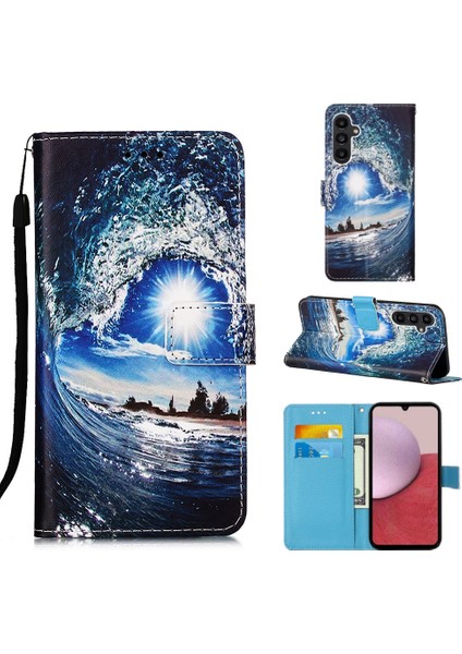 Samsung Galaxy S23 Fe 5g Için Düz Örgü Pu Telefon Kılıfı (Yurt Dışından)