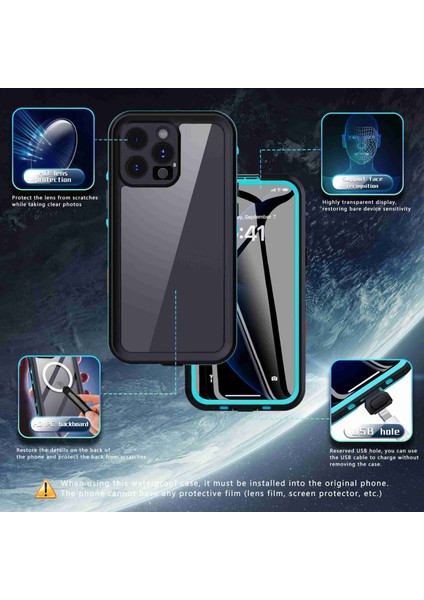 iPhone 16 Pro Için IP68 Su Geçirmez Telefon Kılıfı (Yurt Dışından) modelleri