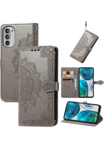 Oppo Realme C35 Için Mandala Çiçek Kabartmalı Deri Kılıf (Yurt Dışından)