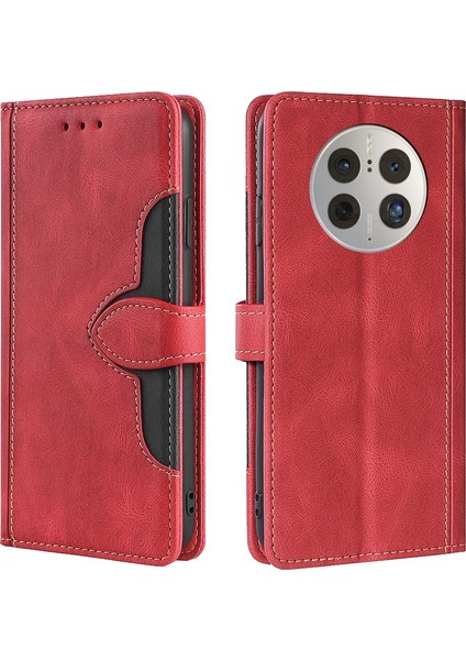Huawei Mate 50 Pro Için Tokalı Pu Kılıf (Yurt Dışından)
