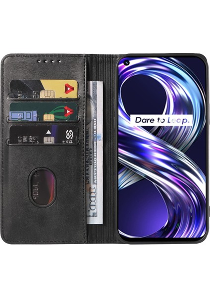 Realme 8i Için Manyetik Kapatma Deri Kılıf (Yurt Dışından) modelleri