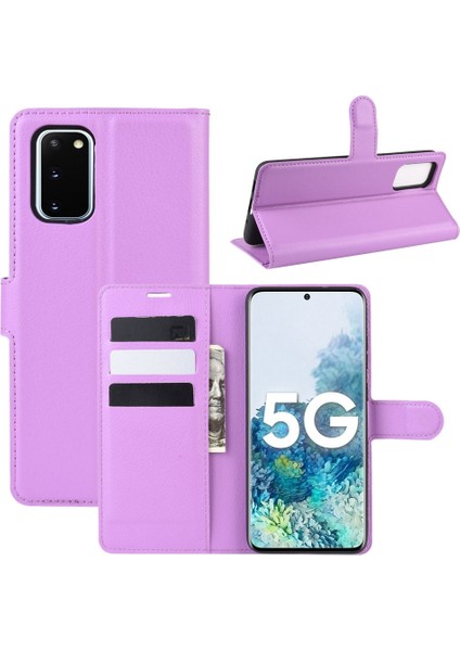 Galaxy S20 Fe Litchi Doku Çevirme Koruyucu Tpu Kılıf Için (Yurt Dışından)