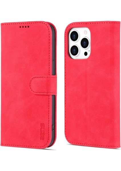 iPhone 14 Pro Için Skin Fe Buzağı Dokusu Pu Kılıf (Yurt Dışından)