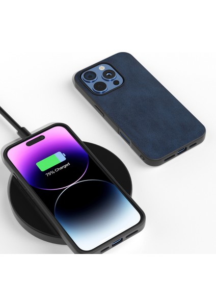 iPhone 16 Pro Için Siyah Kenarlı Dana Dokulu Pu Kılıf (Yurt Dışından) modelleri