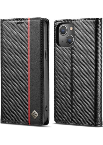iPhone 13 Için Lc.ımeeke Karbon Fiber Pu + Tpu Kılıf (Yurt Dışından)