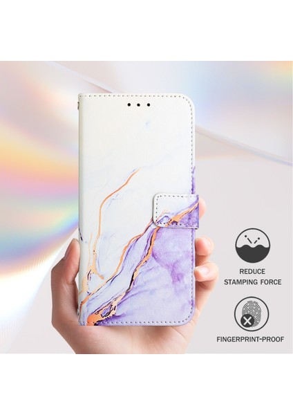 Tecno Pova 6 4g Için Mermer Pu Telefon Kılıfı (Yurt Dışından) fırsatları