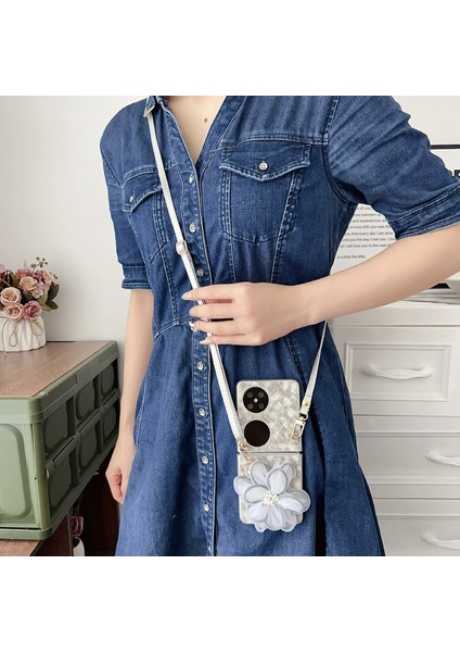 Huawei Pocket 2 Için Renkli Dokuma Iplik Çiçek Kılıfı (Yurt Dışından) modelleri