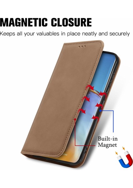 Huawei P50 Pro Için Retro Cilt Fe Pu Kılıf (Yurt Dışından) indirimleri