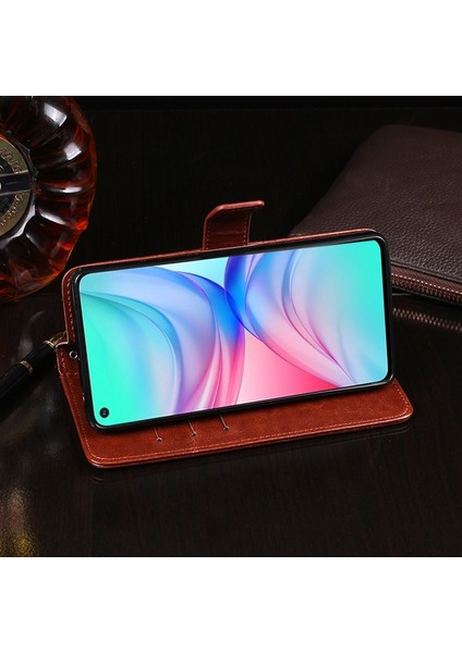 Infinix Hot 10 Için Idewei Crazy Horse Doku Pu Kılıf (Yurt Dışından) fırsatları