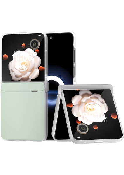 Honor Magic V Flip Için Abe 3'ü 1 Arada Pu Deri Telefon Kılıfı (Yurt Dışından)