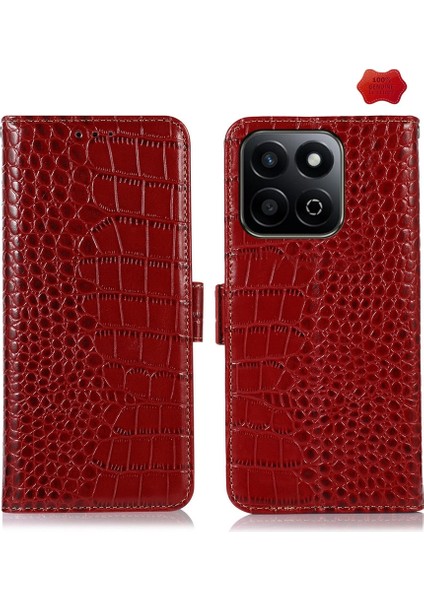 Honor Play 60 Plus / 200 Smart Için Timsah Dokulu Pu Kılıf (Yurt Dışından)