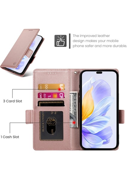 Honor X60I Için Yan Tokalı Manyetik Deri Kılıf (Yurt Dışından) fırsatları