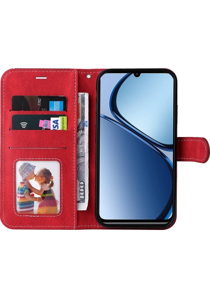 Realme C63 / C61 Global Için Üç Renkli Ekleme Pu Kılıf (Yurt Dışından) fırsatları