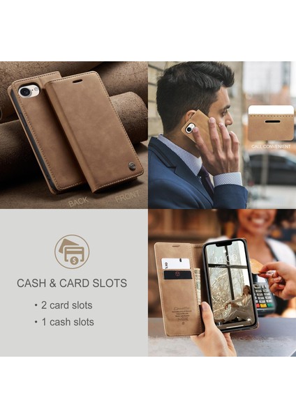 iPhone 16E Için Çok Fonksiyonlu Deri Telefon Kılıfı (Yurt Dışından) indirimleri