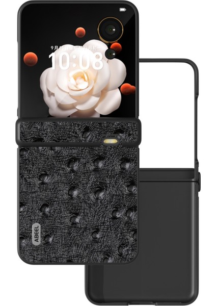 Honor Magic V Flip Için Abe 3'ü 1 Arada Devekuşu Doku Kılıfı (Yurt Dışından)