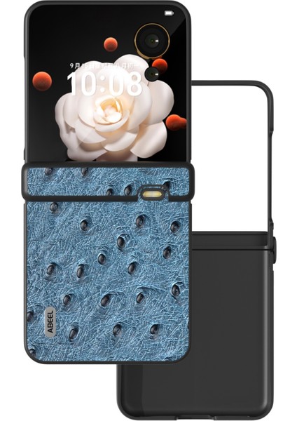 Honor Magic V Flip Için Abe 3'ü 1 Arada Devekuşu Doku Kılıfı (Yurt Dışından)