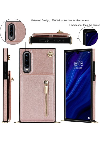Huawei P30 Için Çapraz Vücut Fermuar Tpu + Pu Arka Kılıf (Yurt Dışından) fiyatları