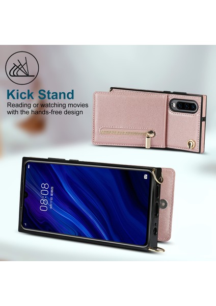 Huawei P30 Için Çapraz Vücut Fermuar Tpu + Pu Arka Kılıf (Yurt Dışından) modelleri