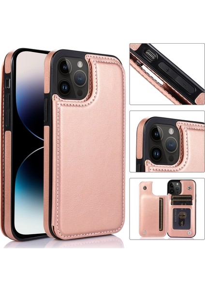 iPhone 14 Pro Max Için Çift Tokalı Telefon Kılıfı (Yurt Dışından)