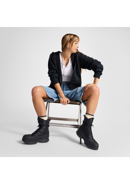 Chuck Taylor All Star Lugged 2.0 CC XHi Unisex Siyah Deri Platform Bot.001