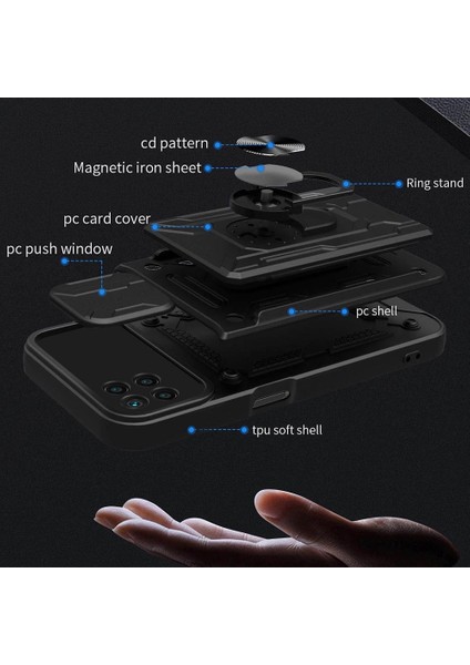 Oppo Realme 8i Için Kamera Kılıfı Tpu+Pc Kılıfı (Yurt Dışından) modelleri