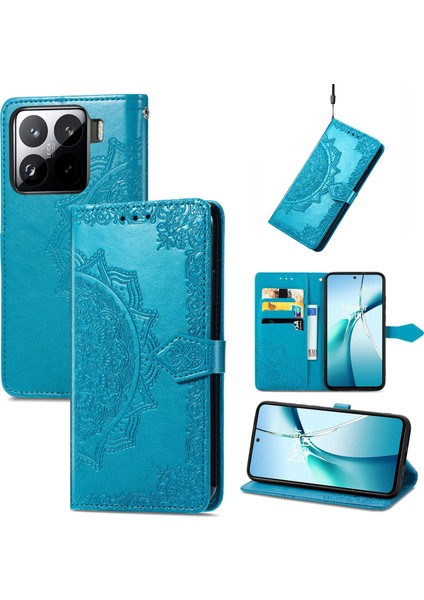 Xiaomi 15 Için Mandala Kabartmalı Kılıf (Yurt Dışından)