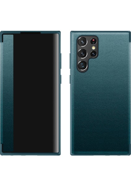 Samsung Galaxy S22 Ultra 5g Için Deri Telefon Kılıfı (Yurt Dışından)