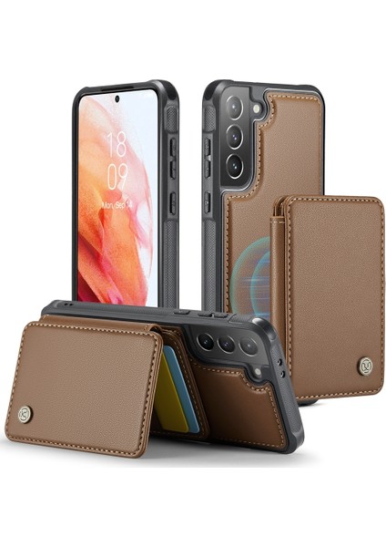 Samsung Galaxy S21+ 5g Için Manyetik Kart Çantası Pu Kılıf (Yurt Dışından)