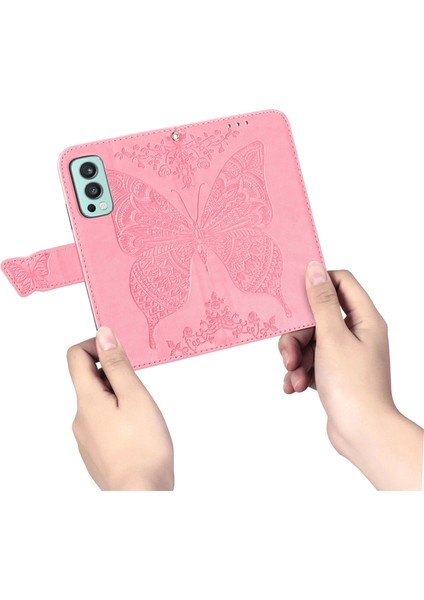 Oneplus Nord 2 5g Için Aşk Çiçekleri Pu Kılıf (Yurt Dışından) modelleri