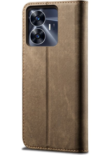 Realme C55 Için Denim Doku Pu Kılıf (Yurt Dışından) modelleri