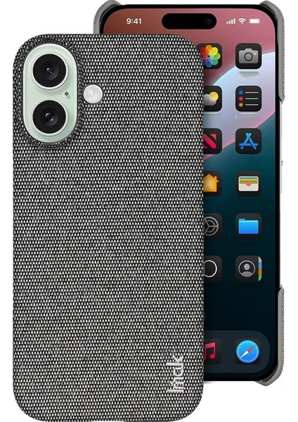 Imak Ruiyi Kumaş Doku iPhone 16 Kılıfı (Yurt Dışından)