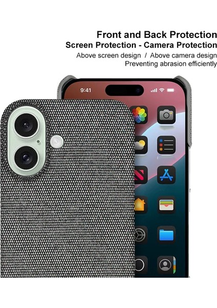 Imak Ruiyi Kumaş Doku iPhone 16 Kılıfı (Yurt Dışından) modelleri