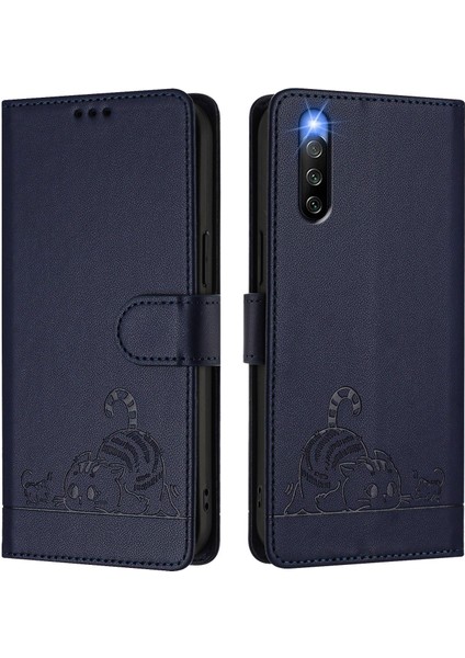 Sony Xperia 10 Iv Için Kedi Sıçan Desenli Rfıd Pu Kılıf (Yurt Dışından) indirimleri