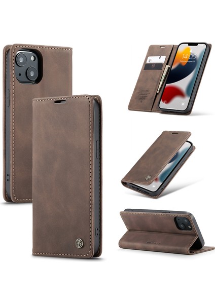 CASEME-013 iPhone 13 Için Deri Kılıf (Yurt Dışından)