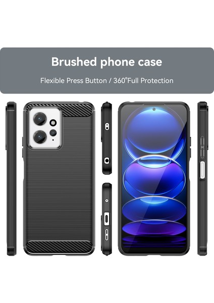 Xiaomi Redmi Note 12 4g Global Için Fırçalanmış Doku Tpu Kılıf (Yurt Dışından) modelleri