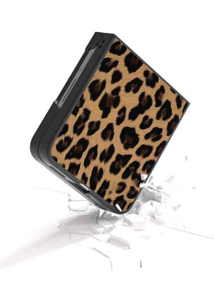 Huawei Nova Flip Için Siyah Kenar Leopar Kılıf (Yurt Dışından) indirimleri