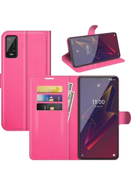 Wiko Power U20 Litchi Doku Çevirme Koruyucu Tpu Kılıf Için (Yurt Dışından)