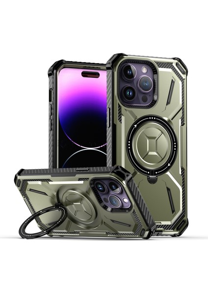 iPhone 14 Pro Max Için Zırh Tutucu Telefon Kılıfı (Yurt Dışından)