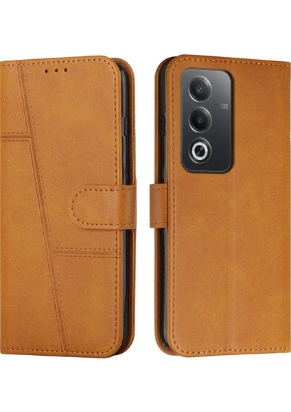 Oppo A3 Pro Için Dikişli Dana Derisi Kılıf (Yurt Dışından)