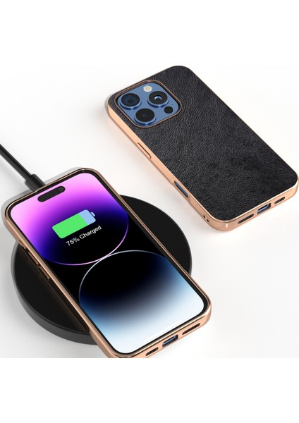 iPhone 16 Pro Için Çift Renkli Lichi Doku Kılıfı (Yurt Dışından) modelleri