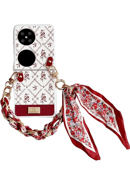 Huawei Pocket 2 Için Şans Çiçeği Desenli Askı Kılıfı (Yurt Dışından)