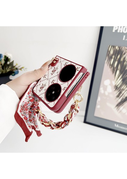 Huawei Pocket 2 Için Şans Çiçeği Desenli Askı Kılıfı (Yurt Dışından) modelleri