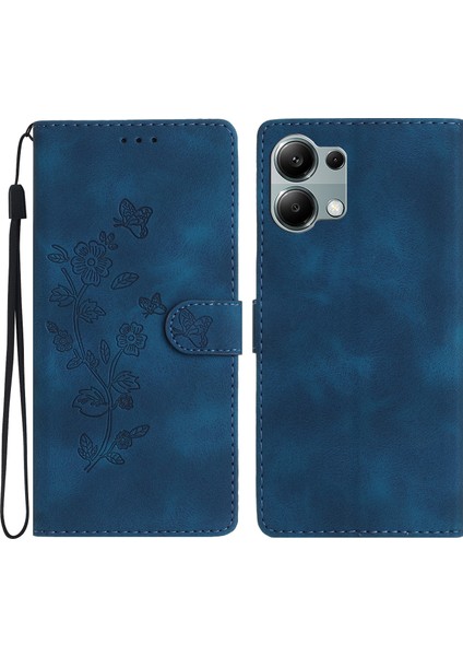 Redmi Note 13 Pro 4g Için Çiçek Kabartmalı Pu Kılıf (Yurt Dışından)