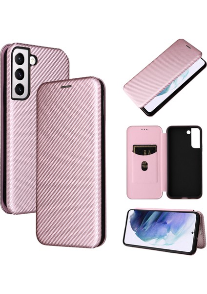 Samsung Galaxy S22+ Için Karbon Fiber Dokulu Kılıf (Yurt Dışından)