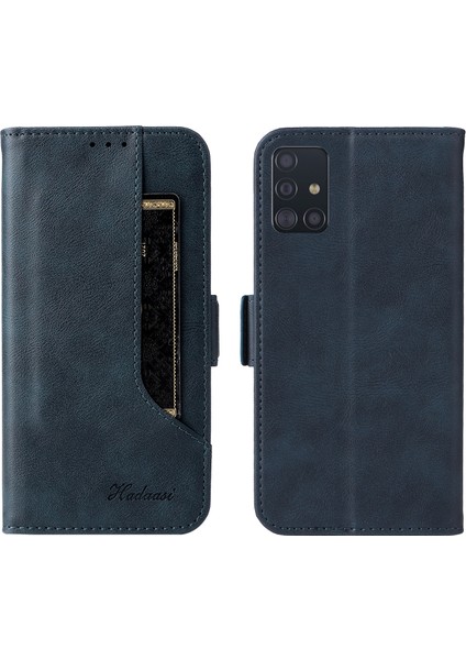 Samsung Galaxy A51 4g Için Çift Tokalı Deri Kılıf (Yurt Dışından)