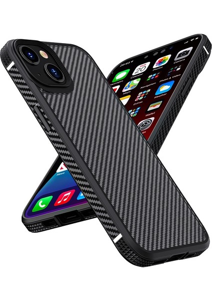 iPhone 13 Için Karbon Fiber Tpu + Pc Kılıfı (Yurt Dışından)