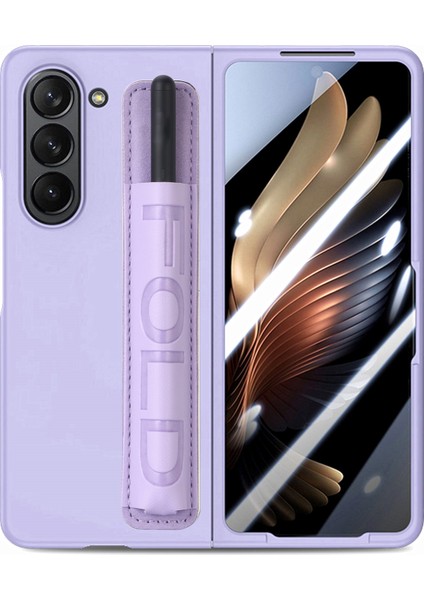 Samsung Galaxy Z Fold5 5g Için Bilek Tutma Deri Telefon Kılıfı (Yurt Dışından)