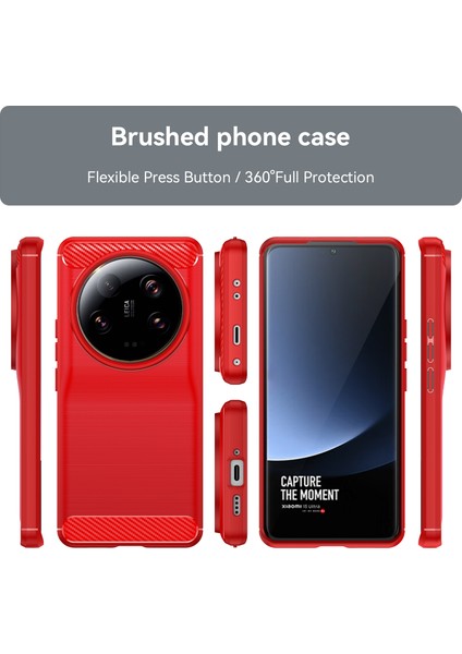Xiaomi 13 Ultra Için Fırçalanmış Doku Tpu Kılıf (Yurt Dışından) modelleri